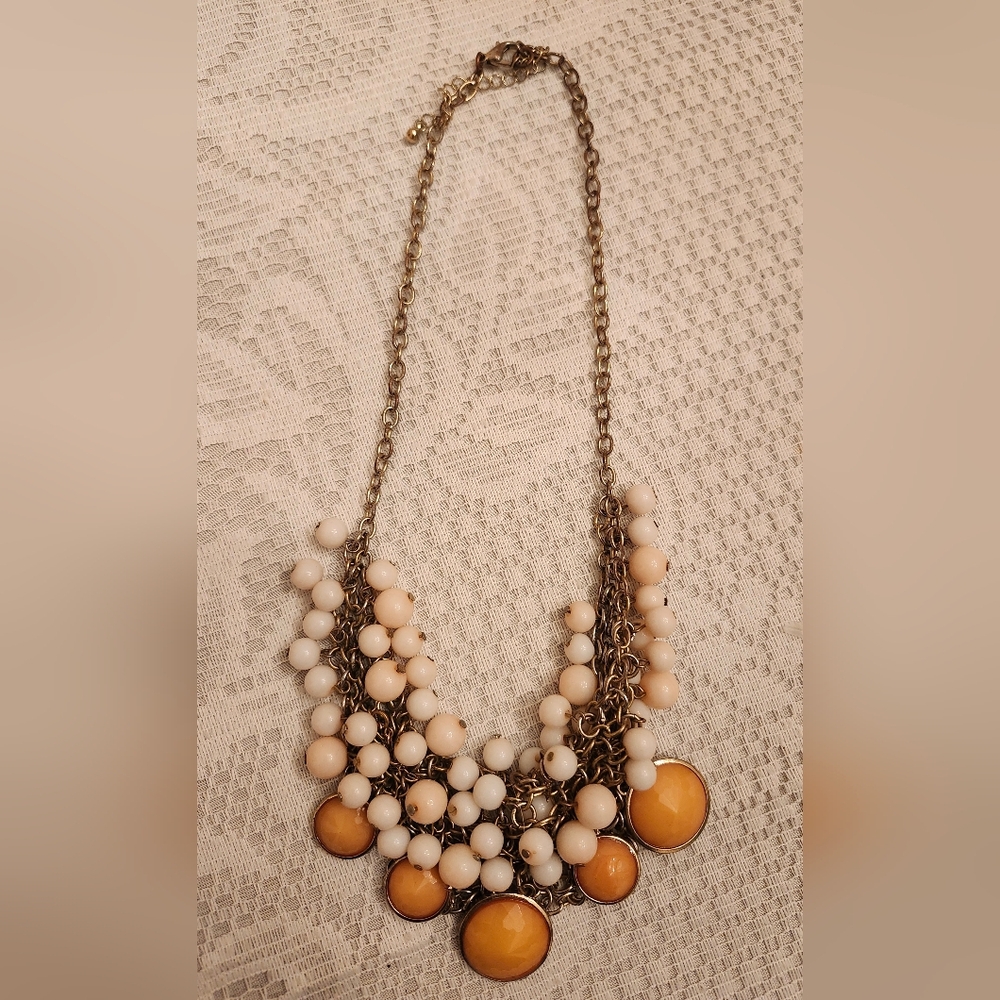 Gold and Cream Necklace